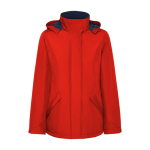 Parka femme en polyester recyclé 400 g/m² Roly Direct America couleur rouge deuxième vue