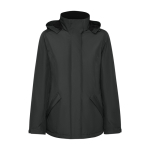 Parka femme en polyester recyclé 400 g/m² Roly Direct America couleur gris taupe deuxième vue
