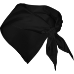 Foulard triangulaire classique en polyester dans des couleurs vives couleur noir deuxième vue