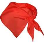 Foulard triangulaire classique en polyester dans des couleurs vives couleur rouge deuxième vue