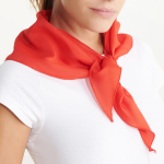 Foulard triangulaire classique en polyester dans des couleurs vives couleur blanc première vue d'usage