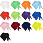 Foulard triangulaire classique en polyester dans des couleurs vives couleur blanc vue détaillée 2