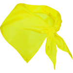 Foulard triangulaire classique en polyester dans des couleurs vives couleur jaune deuxième vue