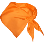 Foulard triangulaire classique en polyester dans des couleurs vives couleur orange deuxième vue