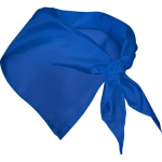 Foulard triangulaire classique en polyester dans des couleurs vives couleur bleu roi deuxième vue