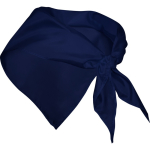 Foulard triangulaire classique en polyester dans des couleurs vives couleur bleu marine deuxième vue