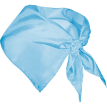 Foulard triangulaire classique en polyester dans des couleurs vives couleur bleu ciel deuxième vue