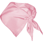Foulard triangulaire classique en polyester dans des couleurs vives couleur rose clair  deuxième vue