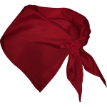 Foulard triangulaire classique en polyester dans des couleurs vives couleur grenat deuxième vue