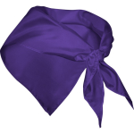 Foulard triangulaire classique en polyester dans des couleurs vives couleur mauve deuxième vue