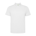 Polo technique en polyester recyclé 125 g/m² Roly Direct Tormo couleur blanc deuxième vue