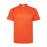 Polo technique en polyester recyclé 125 g/m² Roly Direct Tormo couleur orange foncé deuxième vue