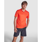 Polo technique en polyester recyclé 125 g/m² Roly Direct Tormo couleur orange foncé quatrième vue d'usage
