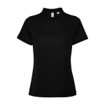 Polo pour femme en polyester recyclé 125 g/m² Roly Direct Tormo couleur noir deuxième vue