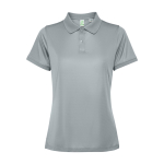 Polo pour femme en polyester recyclé 125 g/m² Roly Direct Tormo couleur gris deuxième vue