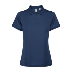 Polo pour femme en polyester recyclé 125 g/m² Roly Direct Tormo couleur bleu marine deuxième vue