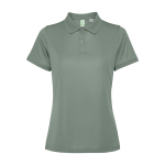 Polo pour femme en polyester recyclé 125 g/m² Roly Direct Tormo couleur vert olive deuxième vue