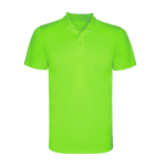 Polo technique à manches courtes 150 g/m² Roly Direct Monzha couleur vert lime deuxième vue