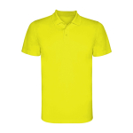 Polo technique à manches courtes 150 g/m² Roly Direct Monzha couleur jaune fluorescent deuxième vue