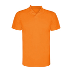 Polo technique à manches courtes 150 g/m² Roly Direct Monzha couleur orange fluorescent deuxième vue