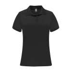 Polo technique en polyester pour femme 150 g/m² Roly Direct Monzha couleur noir deuxième vue