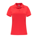 Polo technique en polyester pour femme 150 g/m² Roly Direct Monzha couleur rouge deuxième vue