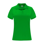 Polo technique en polyester pour femme 150 g/m² Roly Direct Monzha couleur vert deuxième vue