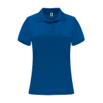 Polo technique en polyester pour femme 150 g/m² Roly Direct Monzha couleur bleu roi deuxième vue