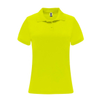 Polo technique en polyester pour femme 150 g/m² Roly Direct Monzha couleur jaune fluorescent deuxième vue