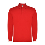 Polo à manches longues 220 g/m² Roly Direct Carpe couleur rouge deuxième vue