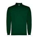Polo à manches longues 220 g/m² Roly Direct Carpe couleur vert bouteille deuxième vue