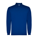 Polo à manches longues 220 g/m² Roly Direct Carpe couleur bleu roi deuxième vue