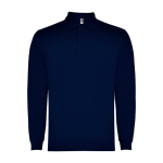 Polo à manches longues 220 g/m² Roly Direct Carpe couleur bleu marine deuxième vue