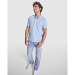 Polo en tissu piqué 220 g/m² Roly Direct Pegaso Premium couleur blanc première vue d'usage