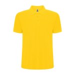 Polo en tissu piqué 220 g/m² Roly Direct Pegaso Premium couleur jaune deuxième vue