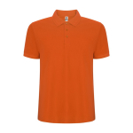 Polo en tissu piqué 220 g/m² Roly Direct Pegaso Premium couleur orange deuxième vue