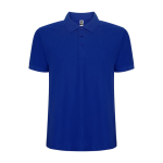 Polo en tissu piqué 220 g/m² Roly Direct Pegaso Premium couleur bleu roi deuxième vue