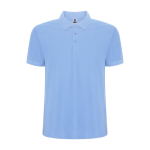 Polo en tissu piqué 220 g/m² Roly Direct Pegaso Premium couleur bleu ciel deuxième vue