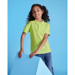 Polo en tissu piqué 220 g/m² Roly Direct Pegaso Premium couleur vert fluorescent deuxième vue d'usage