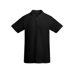 Polo à manches courtes en coton bio 210 g/m² Roly Direct Prince couleur noir deuxième vue