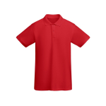 Polo à manches courtes en coton bio 210 g/m² Roly Direct Prince couleur rouge deuxième vue