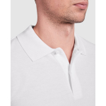 Polo à manches courtes en coton bio 210 g/m² Roly Direct Prince couleur blanc vue détaillée 1