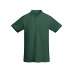 Polo à manches courtes en coton bio 210 g/m² Roly Direct Prince couleur vert bouteille deuxième vue
