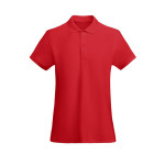 Polo pour femme en coton organique 210 g/m² Roly Direct Prince couleur rouge deuxième vue