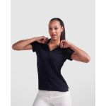Polo pour femme en coton organique 210 g/m² Roly Direct Prince couleur rouge première vue d'usage