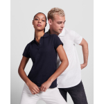 Polo pour femme en coton organique 210 g/m² Roly Direct Prince couleur rouge troisième vue d'usage