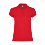 Polo en coton piqué pour femme 200 g/m² Roly Direct Star couleur rouge deuxième vue