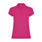 Polo en coton piqué pour femme 200 g/m² Roly Direct Star couleur rose deuxième vue