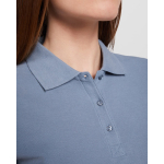 Polo en coton piqué pour femme 200 g/m² Roly Direct Star couleur turquoise vue détaillée 1