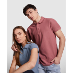 Polo en coton piqué pour femme 200 g/m² Roly Direct Star couleur turquoise vue détaillée 2